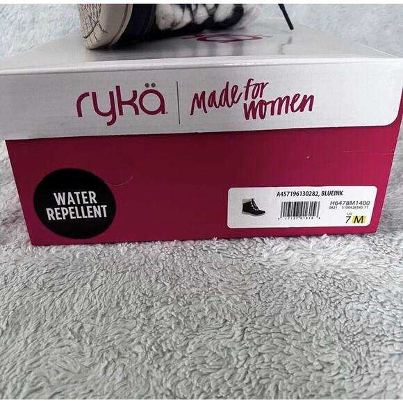 Ryka Womens Size 7 M Blue Snow Bound Water Repellent Faux Fur Winter Boots NIB - Picture 5 of 7
